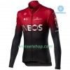 Fietskleding (Fietsshirt Lange Mouw + Lange Koersbroek) 2020 TEAM INEOS N001 Winter Thermal Fleece